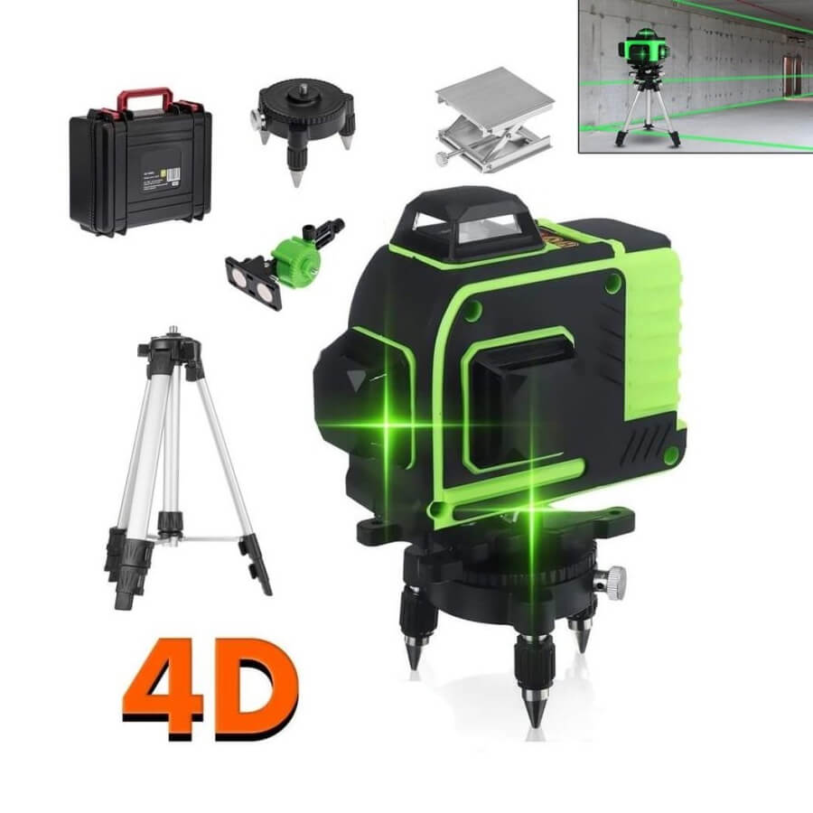 Професионален 4D Лазерен Нивелир STAHLMAYER с 16 Линии + ТРИНОГА