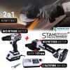 2в1 Комплект Акумулаторни Безчеткови Винтоверт и Ъглошлайф STAHLMAYER PRO с 2 Батерии 36V 8Ah