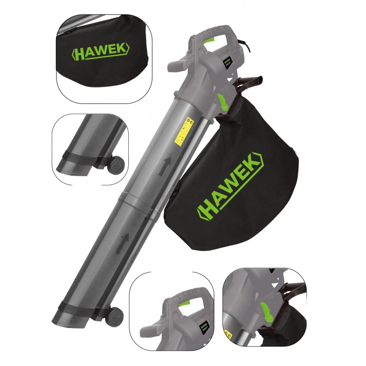 Мощен Електрически Листосъбирач HAWEK 3500W с Три Режима на Работа - Image 2