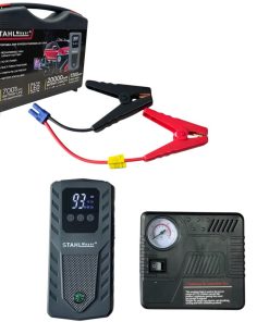 Мощен Стартер STAHLMAYER Авариен Комплект Jump Starter 20Ah и Компресор с LED фенер