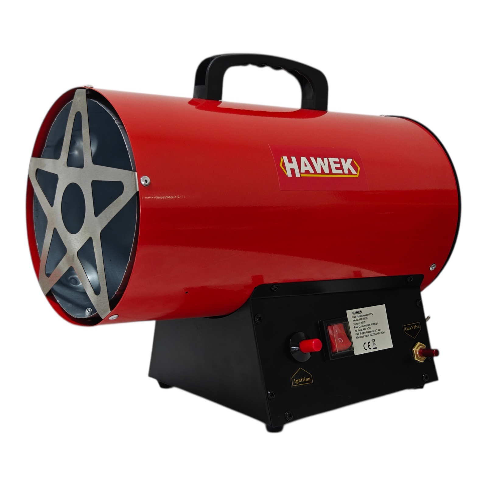 Индустриален Газов Калорифер с Регулатор HAWEK 20 kW, 500 m³/h, LPG
