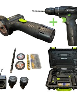 2в1 Акумулаторен Двускоростен Винтоверт + Мини Ъглошлайф STAHLMAYER 24V