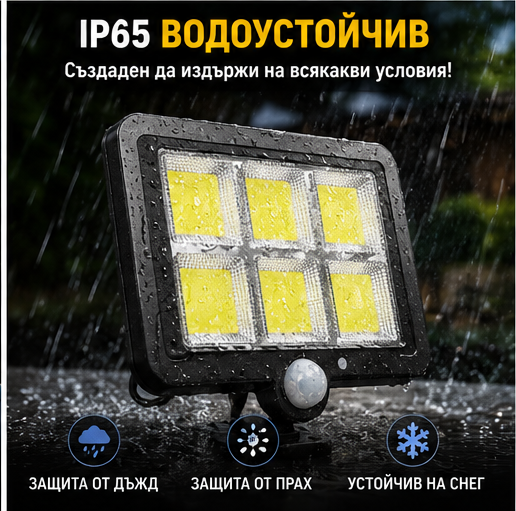 Соларен LED Прожектор 500W Лампа с Отделен Панел с 5 Метра Кабел и Дистанционно - Image 6