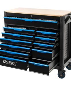 Професионален Шкаф за Инструменти - Количка с 12 Чекмеджета STAHLMAYER JUMBO XXL