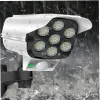 Соларна Лампа с Панел 77 LED - Тип Фалшива/Имитираща Камера със Сензор за Движение