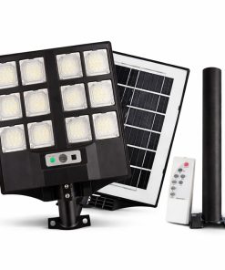 Улична Соларна Лампа SUNVISION с 216 LED Диода + Стойка и Дистанционно