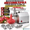Професионална Електрическа Месомелачка STAHLMAYER TK/MK-22 с Редуктор 2200W от Неръждаема Стомана